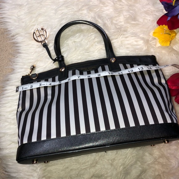 HP 🌺RARE stripe large satchel with long strap🌺 - Picture 6 of 13